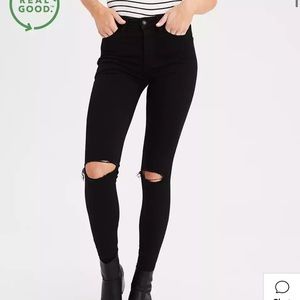 American Eagle black skinny jeans in 0 Short